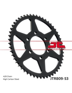 corona moto jt sprockets de acero de 53 dientes jtr809 53
