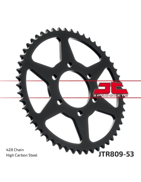 corona moto jt sprockets de acero de 53 dientes jtr809 53