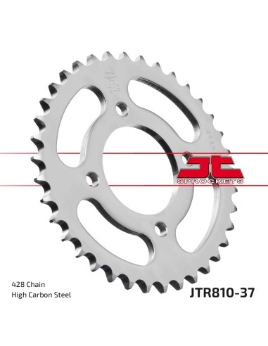 corona moto jt sprockets de acero de 37 dientes jtr810 37