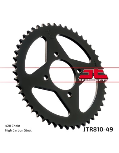 corona moto jt sprockets de acero de 49 dientes jtr810 49