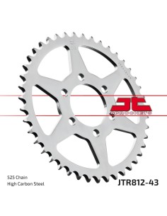 corona moto jt sprockets de acero de 43 dientes jtr812 43
