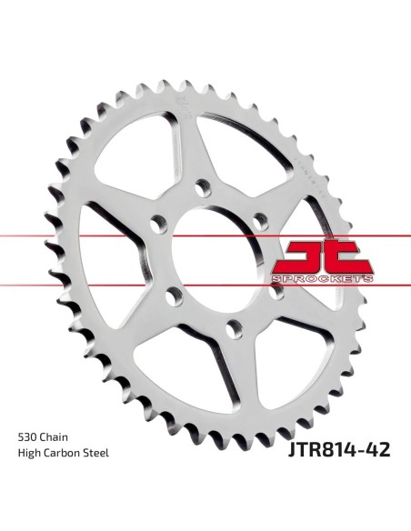 corona moto jt sprockets de acero de 42 dientes jtr814 42