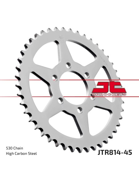 corona moto jt sprockets de acero de 45 dientes jtr814 45