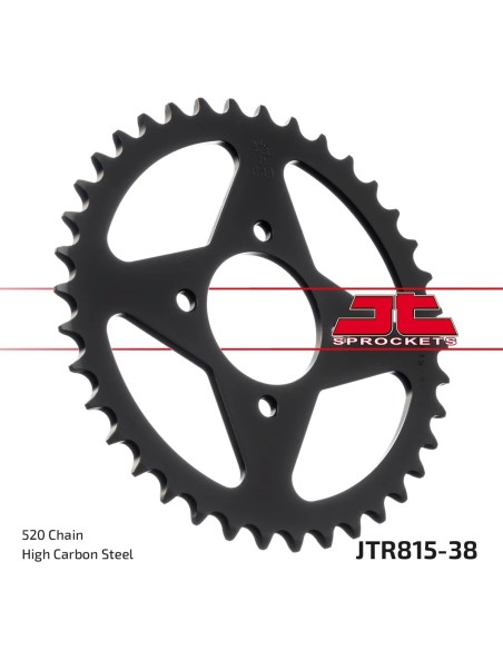 corona moto jt sprockets de acero de 38 dientes jtr815 38