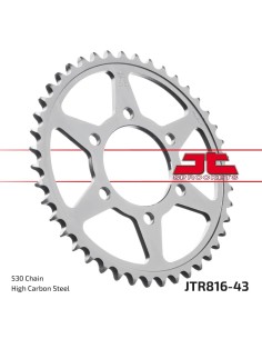corona moto jt sprockets de acero de 43 dientes jtr816 43