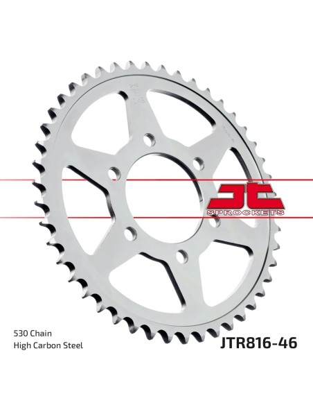 corona moto jt sprockets de acero de 46 dientes jtr816 46