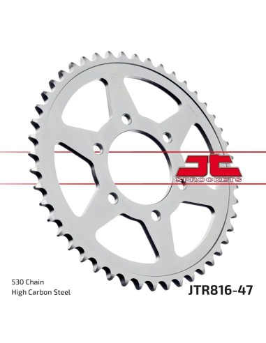 corona moto jt sprockets de acero de 47 dientes jtr816 47