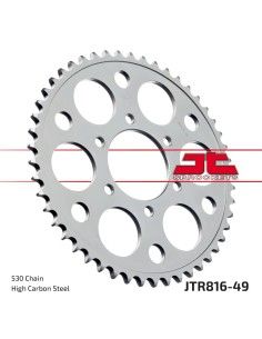 corona moto jt sprockets de acero de 49 dientes jtr816 49