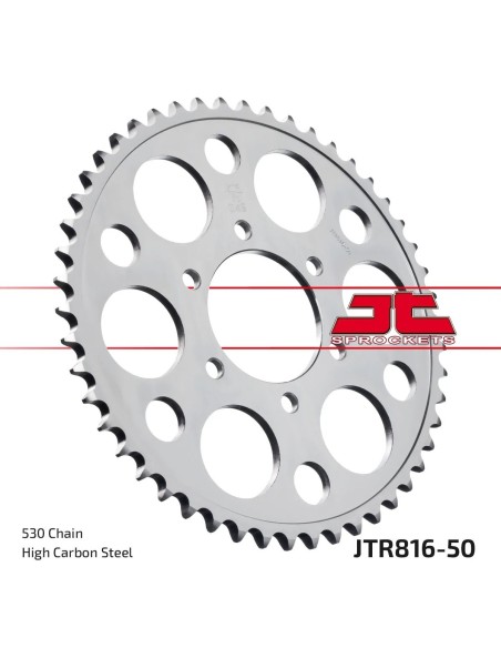 corona moto jt sprockets de acero de 50 dientes jtr816 50