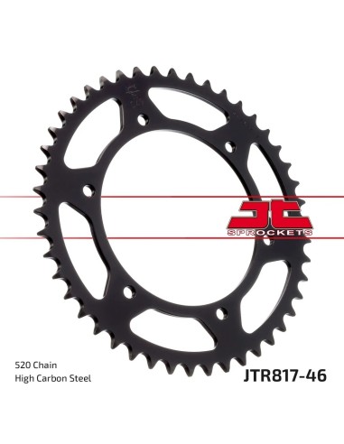 corona moto jt sprockets de acero de 46 dientes jtr817 46