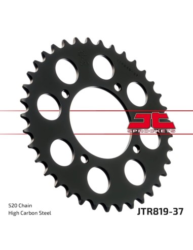 corona moto jt sprockets de acero de 37 dientes jtr819 37