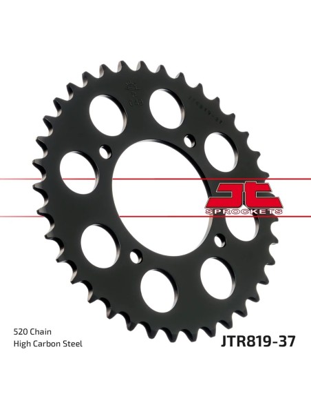 corona moto jt sprockets de acero de 37 dientes jtr819 37