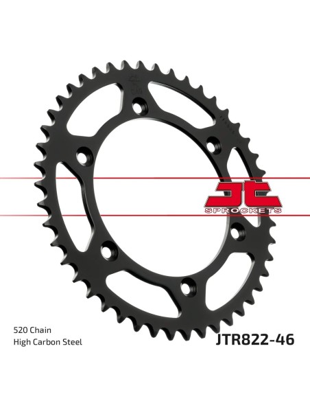 corona moto jt sprockets de acero de 46 dientes jtr822 46