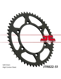 corona moto jt sprockets de acero de 51 dientes jtr822 51