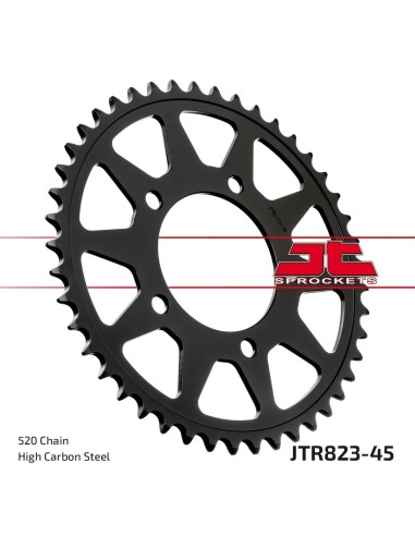 corona moto jt sprockets de acero de 45 dientes jtr823 45