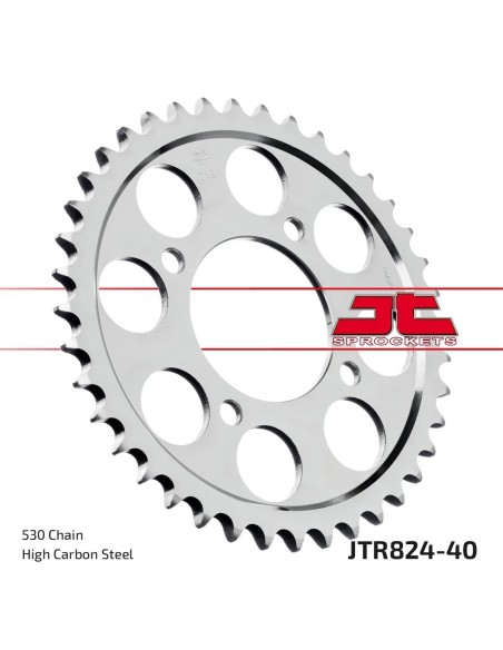 corona moto jt sprockets de acero de 40 dientes jtr824 40