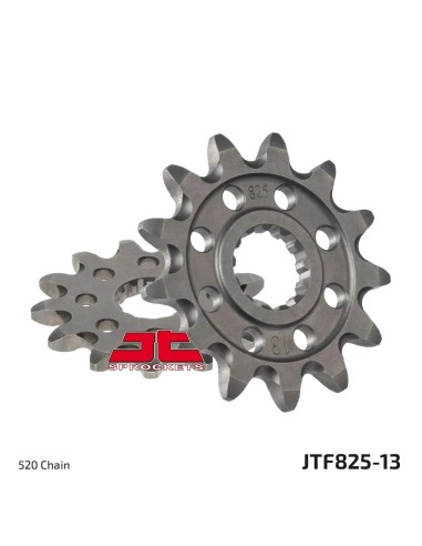 pinon de moto jt sprockets acero 13 dientes p 520 jtf825 13