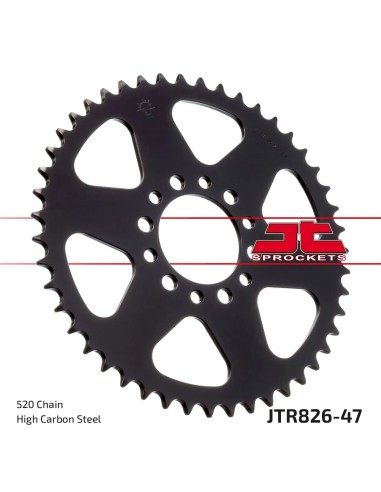 corona moto jt sprockets de acero de 47 dientes jtr826 47
