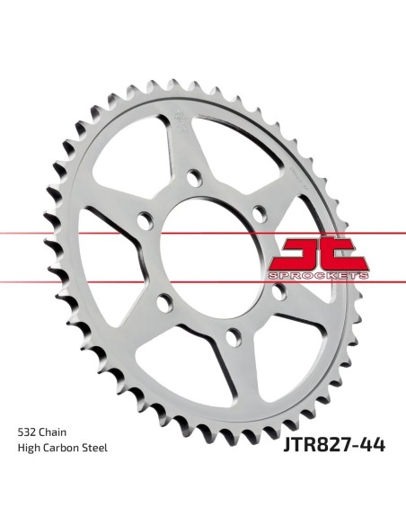 corona moto jt sprockets de acero de 44 dientes jtr827 44