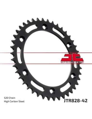 corona moto jt sprockets de acero de 42 dientes jtr828 42