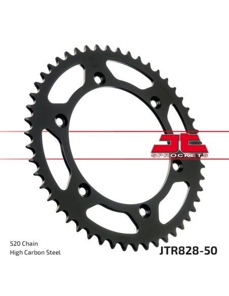 corona moto jt sprockets de acero de 52 dientes jtr828 52