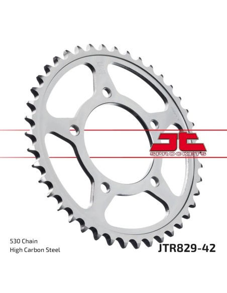 corona moto jt sprockets de acero de 42 dientes jtr829 42