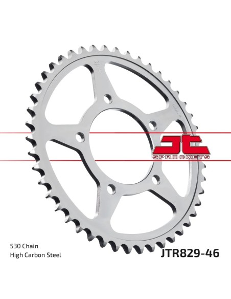 corona moto jt sprockets de acero de 46 dientes jtr829 46