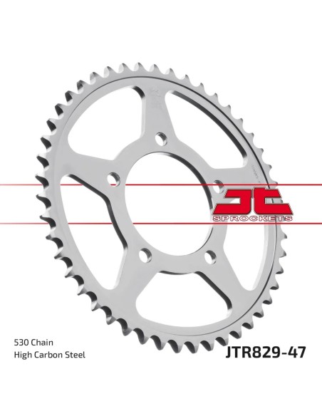 corona moto jt sprockets de acero de 47 dientes jtr829 47