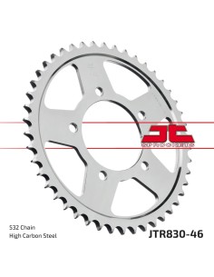 corona moto jt sprockets de acero de 46 dientes jtr830 46