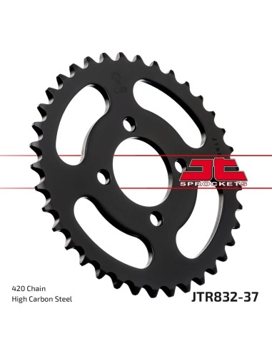 corona moto jt sprockets de acero de 37 dientes jtr832 37
