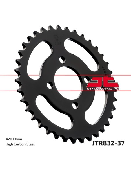 corona moto jt sprockets de acero de 37 dientes jtr832 37