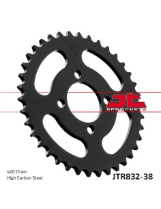 corona moto jt sprockets de acero de 38 dientes jtr832 38