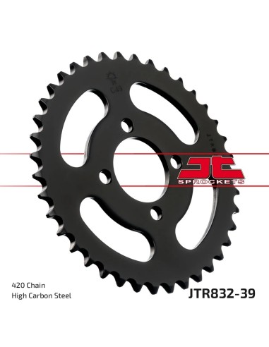 corona moto jt sprockets de acero de 39 dientes jtr832 39