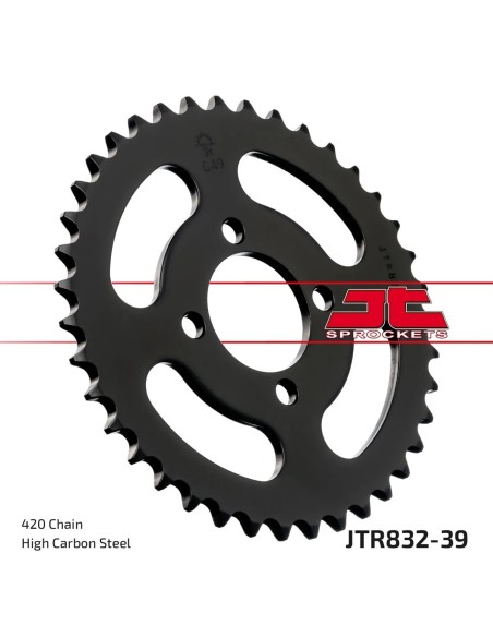 corona moto jt sprockets de acero de 39 dientes jtr832 39