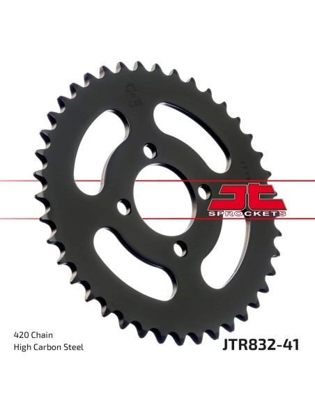 corona moto jt sprockets de acero de 41 dientes jtr832 41