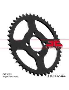 corona moto jt sprockets de acero de 44 dientes jtr832 44