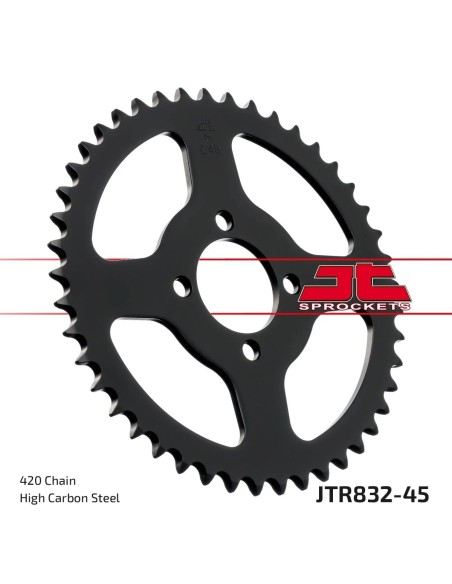 corona moto jt sprockets de acero de 45 dientes jtr832 45