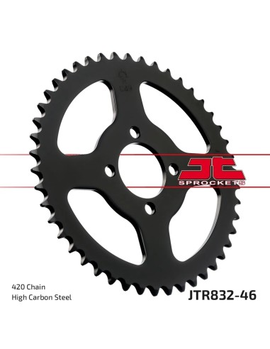 corona moto jt sprockets de acero de 46 dientes jtr832 46
