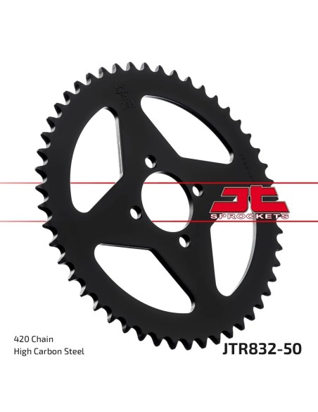 corona moto jt sprockets de acero de 50 dientes jtr832 50