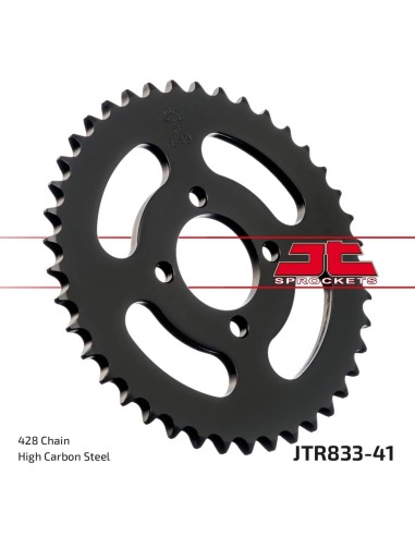 corona moto jt sprockets de acero de 41 dientes jtr833 41