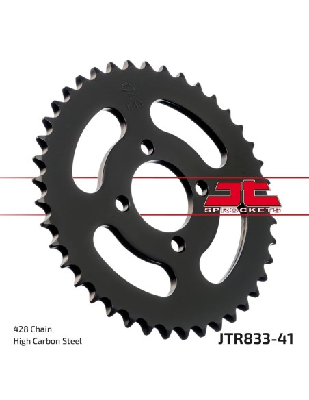 corona moto jt sprockets de acero de 41 dientes jtr833 41