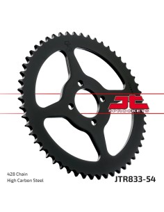 corona moto jt sprockets de acero de 54 dientes jtr833 54