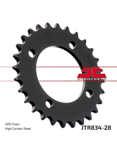 corona moto jt sprockets de acero de 28 dientes jtr834 28