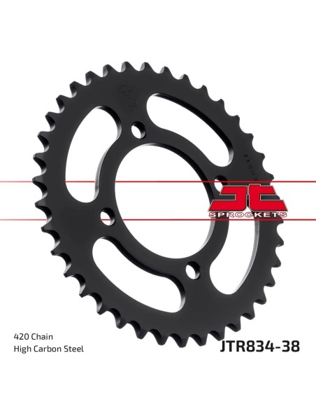 corona moto jt sprockets de acero de 38 dientes jtr834 38