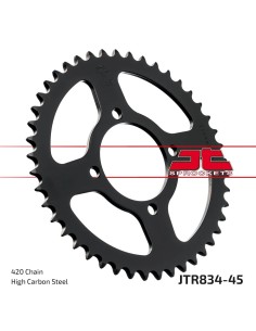 corona moto jt sprockets de acero de 45 dientes jtr834 45