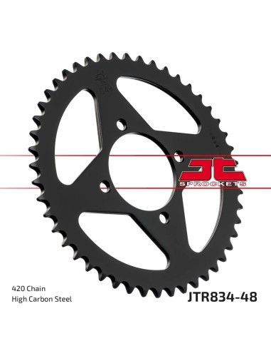 corona moto jt sprockets de acero de 48 dientes jtr834 48