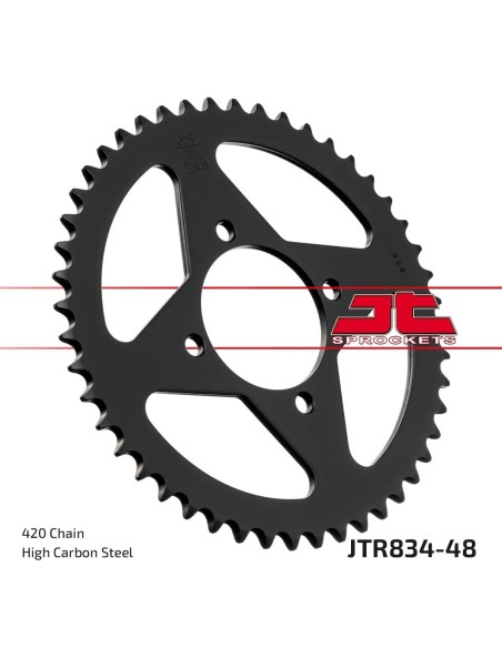 corona moto jt sprockets de acero de 48 dientes jtr834 48
