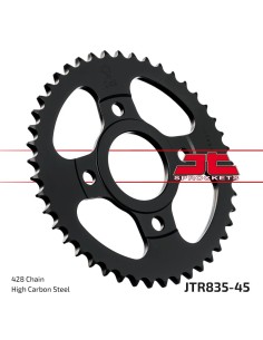 corona moto jt sprockets de acero de 45 dientes jtr835 45