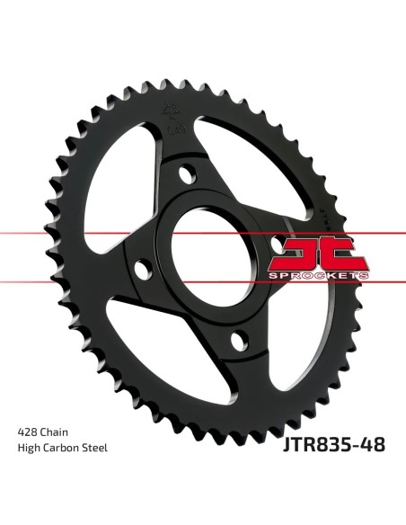 corona moto jt sprockets de acero de 48 dientes jtr835 48
