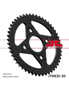 corona moto jt sprockets de acero de 50 dientes jtr835 50